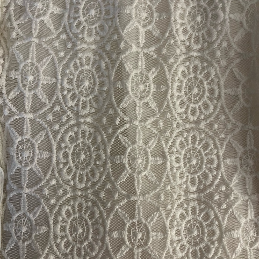 Alfani Ivory Lace Button-Down Blouse - Picture 8 of 8